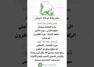 طريقة صلاة الوتر