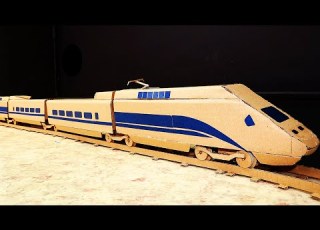 How To Make A Cardboard High Speed Train HTS Fastes Trains DIY Railway Fabriqué Un TGV