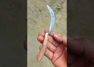  Iron Nail Turned Into A Amazing Mini Sickle