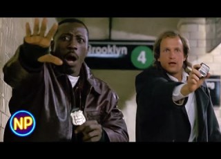 Wesley Snipes And Woody Harrelson Chase Man Onto Subway Tracks Money Train 1995 Now Playing