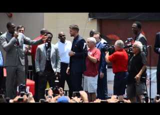 Dwight Howard Talks To The Houston Rockets Fans 7 13 2013
