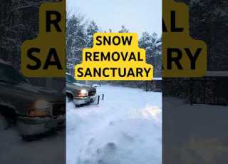 HITCH MOUNTED SNOW PLOW MOVING 2 FEET OF SNOW