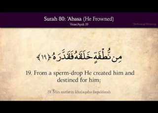  Quran 80 Surat Abasa He Frowned Arabic And English Translation HD