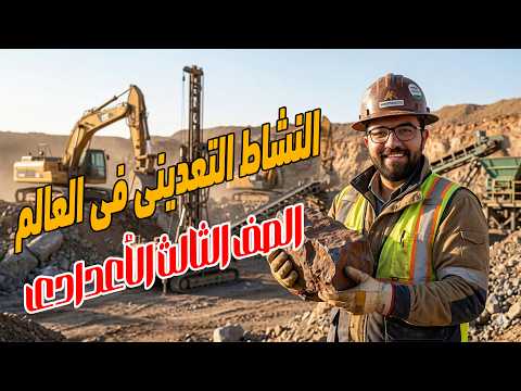 النشاط التعدينى فى العالم ثالثة اعدادى 2026 محمد أحمد القائد