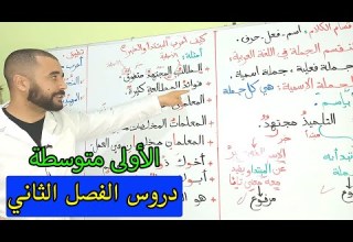 دروس الفصل الثاني المبتدأ و الخبر للأولى متوسطة سلسلة دروس اللغة العربية