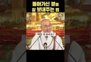 돌아가신 분을 잘 보내주는 법 법륜스님 죽음 즉문즉설