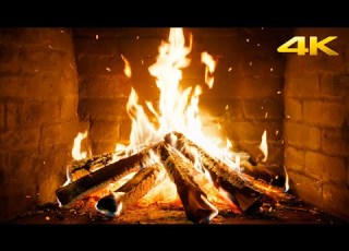  Slow Burning Fireplace 12 Hours With Tranquil Fire Glow Rustling Flames For Emotional Rest