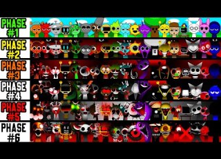 Phase 1 VS Phase 2 VS Phase 3 VS Phase 4 VS Phase 5 In Incredibox Sprunki All Character Together