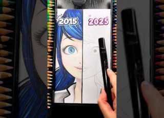  Dessiner MARINETTE 2015 VS 2025 Dessin Miraculous Artchallenge
