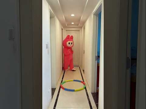 Cute Zimomo Mokoko Jumping Into The Hula Hoop