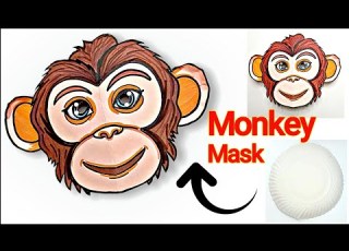 Monkey Mask Making With Paper Monkey Craft Monkey Costume Animal Mask Making