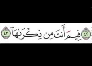 سورة النازعات فيم أنت من ذكراها