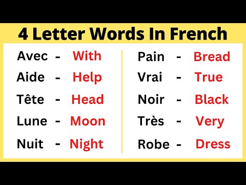 Learn Four Letter Words In French Phonics Lesson