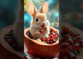  Cute Bunny Eating Pomegranate So Adorable Cute Adorable Adorablevibes Bunny Fyp Rabbit