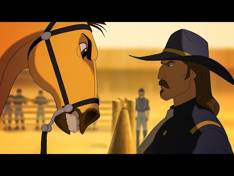 حصان شجاع وقوي بيخاطر بحياته علشان ينقذ القطيع بتاعه من خطر البشر الملخص كامل ملخص فيلم Spirit