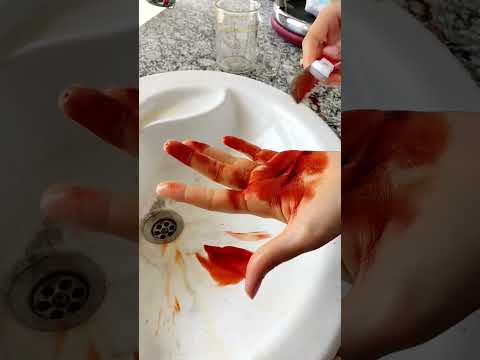 الدم المزيف Fake Blood Experiment ثايوسيانات البوتاسيوم كلوريد الحديديك