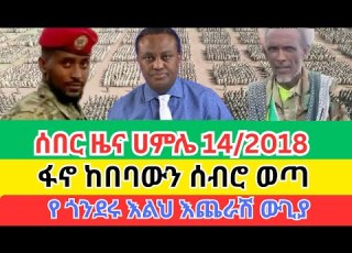 ሰበር ዜና ሀምሌ 14 2018 በ ጎንደር የ ፋኖ አመራሮች ላይ የተደረገውን ከበባ በአስደናቂ ሁኔታ ሰብረው መውጣታቸው ተሰማ