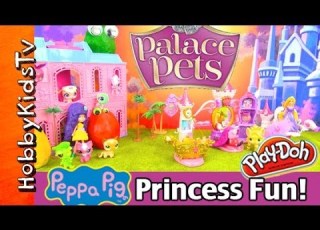 Disney Princess Palace Pet Spa Surprise Eggs Peppa Rapunzel HobbyKidsTV