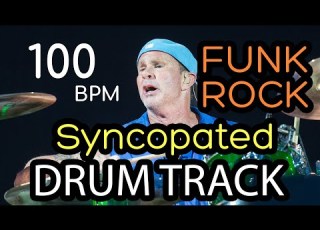 FUNK ROCK Syncopated 100 BPM Drum Track