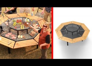  8 Sided Grilling Table Allows Everyone To Cook Their Own Meal