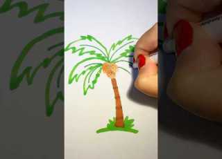  How To Draw A Palm Tree Step By Step Drawing For Kids