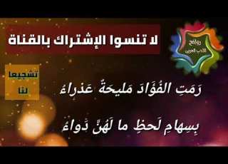 رمت الفؤاد مليحة عذراء عنترة بن شداد