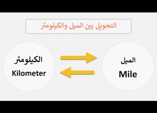 تحويل من ميل الى كيلو متر والع الميل كم كيلو والفرق بينهم