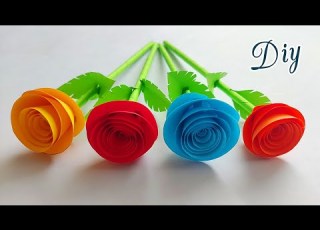 Easy And Beautiful Paper Rose Making DIY Origami Rose Flower