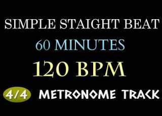  120 BPM Drum Loop 1 HOUR 4 4 Metronome Beat Simple Straight Beat Practice Tool Drum Beat