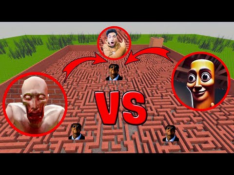 تحدي اكبر متاهه في العالم ضد مخلوق التونج تونجات وعم رمضانات Garry S Mod