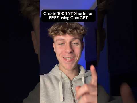 Make 1000 YouTube Shorts For FREE Using ChatGPT Shorts