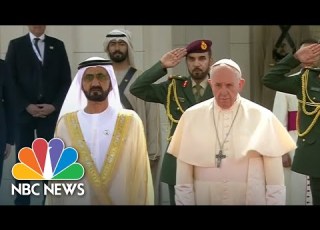 Pope S Historic Visit To Arabian Peninsula Opens With Military Salute Aircraft Display NBC News