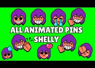 Shelly Pins Animated Brawl Stars Green Screen