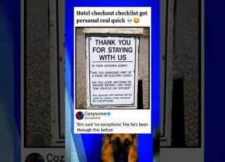  This Hotel Checkout Warning Took A Dark Turn