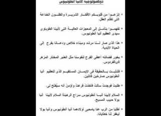 14 ذكصولوجية الأنبا أنطونيوس عربي