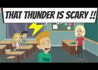  Childish Teenager Gets Scared Of A Thunderstorm At School Wait And See What Happens Next