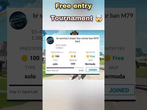 Free Fire Free Entry Tournament App Best Tournament App Shorts