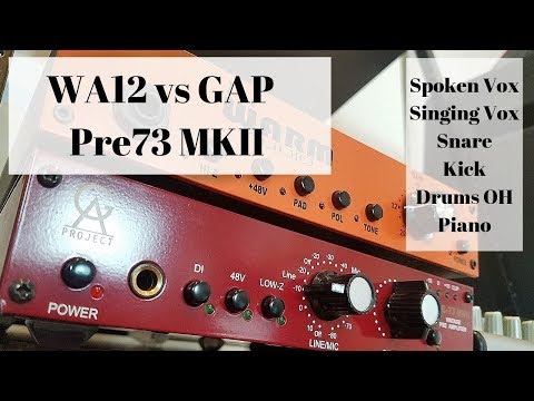Warm Audio WA12 Vs GAP Pre73 MKII Mic Preamp Shootout