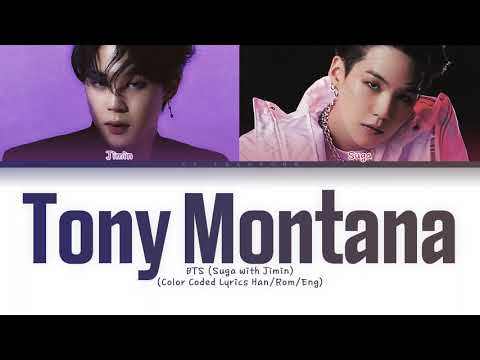 Agust D SUGA Of BTS Tony Montana With Jimin Color Coded Lyrics Han Rom Eng