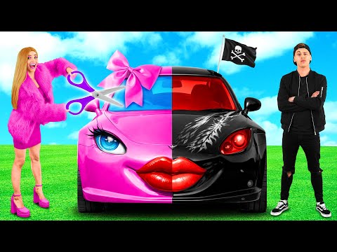 بينك كار مقابل بلاك كار تشالينج تحدي إبداعي رائع PaRaRa Challenge