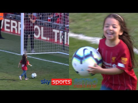 Mohamed Salah S Daughter Scoring At Anfield