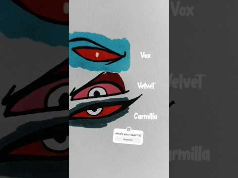 Wie Man Vox Velvet Und Carmilla Carmine Augen Zeichnet Shorts Hazbinhotel Art