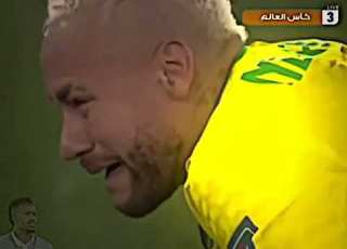 بكاء وحسرة نيمار مونديال البرازيل2022
