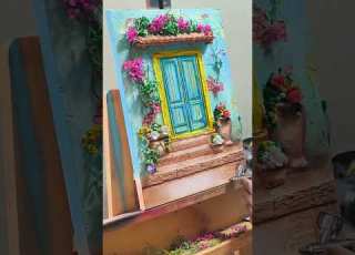 PAINTING ON CANVAS WITH AN AIRBRUSH