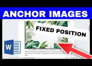  How To Anchor An Image To A Fixed Position In Word