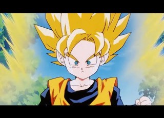 Goten Turns Super Saiyan For The First Time ENG DUB
