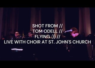  SHOT FROM TOM ODELL FLYING LIVE WITH CHOIR AT ST JOHN S CHURCH KINGSTON