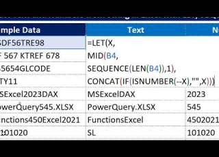 Extract Text And Numbers From String In Excel With LET SEQUENCE MID CONCAT Excel Functions