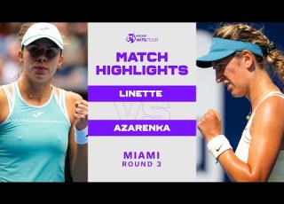  Magda Linette Vs Victoria Azarenka 2023 Miami Round 3 WTA Match Highlights
