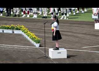  2026 07 09 第108回全国高校野球選手権栃木大会開会式 大会歌 栄冠は君に輝く 独唱 鹿沼高中島友葵さん 3年
